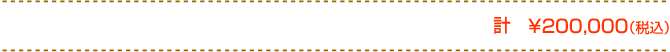 計　￥200,000（税込）